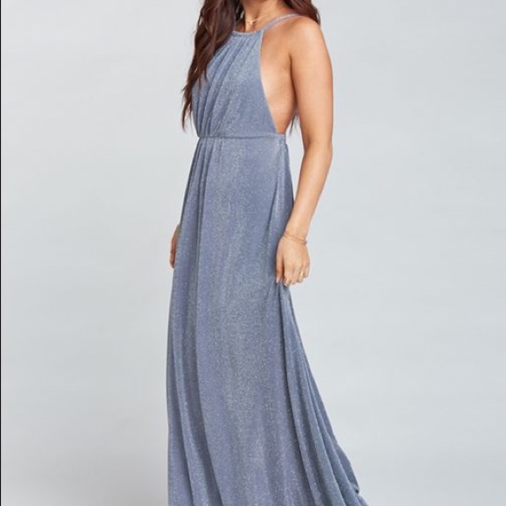 Show Me Your Mumu light blue backless dress Sz XS